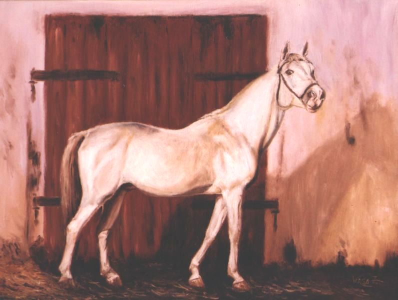 L� ist�ll� el�tt, 30x40cm, olaj, farost, 2005.