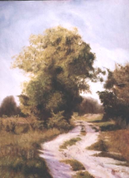 Kanyarg�s �t, 30x40cm, olaj, farost, 2005.