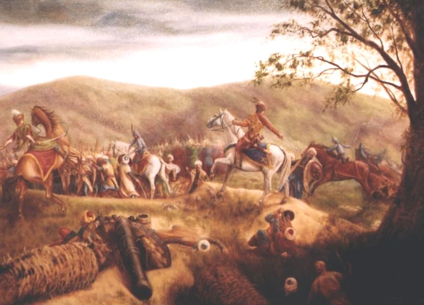 Csatajelent, 70x50cm, olaj, v�szon, 2005.