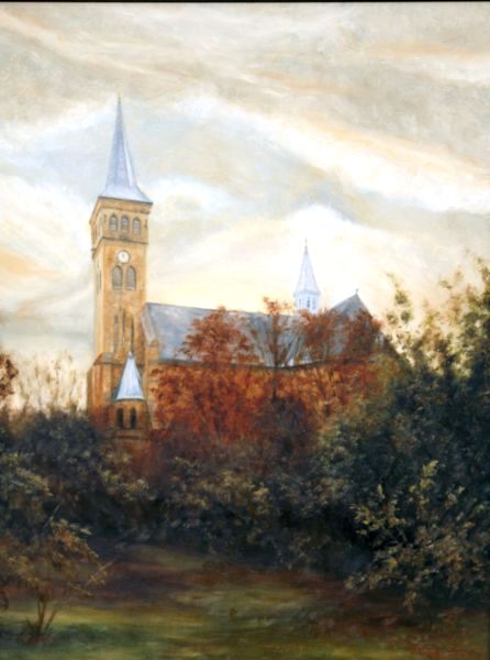 �jv�rosi templom, 30x40cm, olaj, farost, 2006.