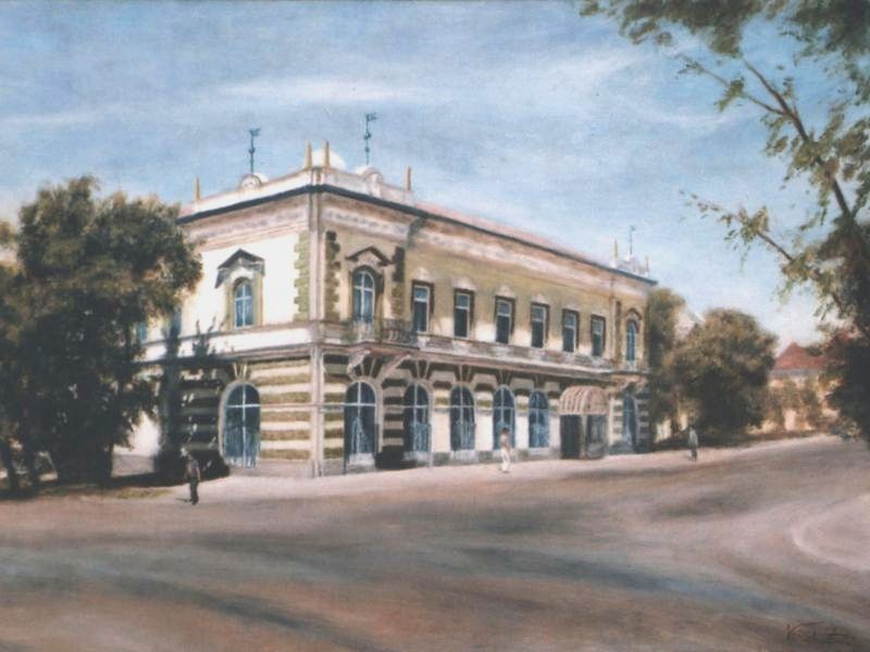 Nemzeti sz�lloda, 30x40cm, olaj, farost, 30x40cm, 2006.