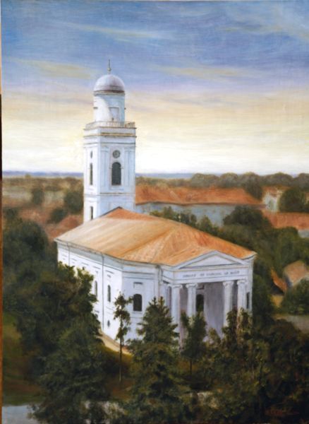 A Reform�tus Nagytemplom, 30x40cm, olaj, farost, 2006.