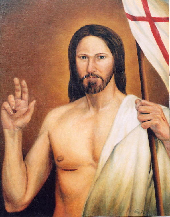 J�zus 30x40cm, olaj, farost, 2008.