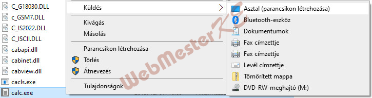 Parancsikon létrehozása az Asztalon_2