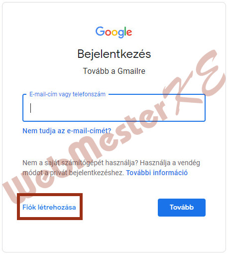 Postafiók kiválasztása