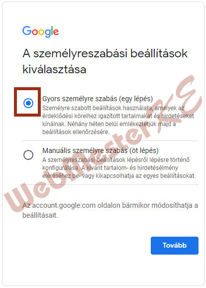 Postafiók kiválasztása