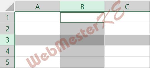 Excel - oszlop-sor kijelölése