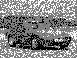 Gigascreen black and white error diffused